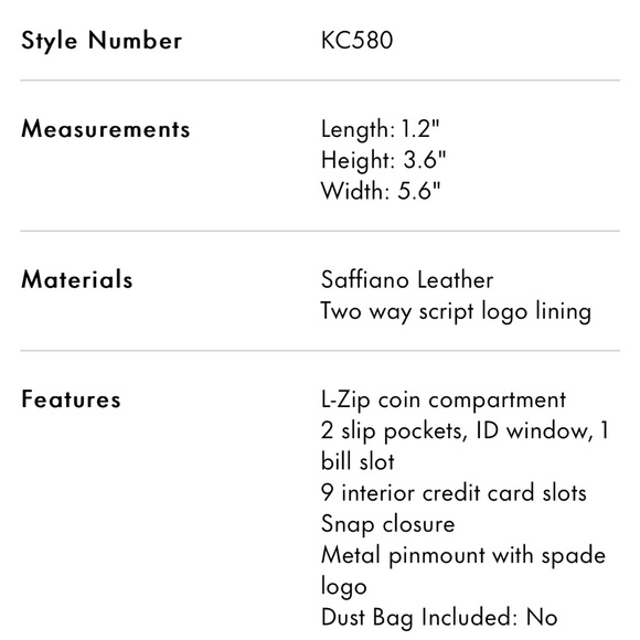 Kate Spade Cream Wallet - Picture 8 of 8